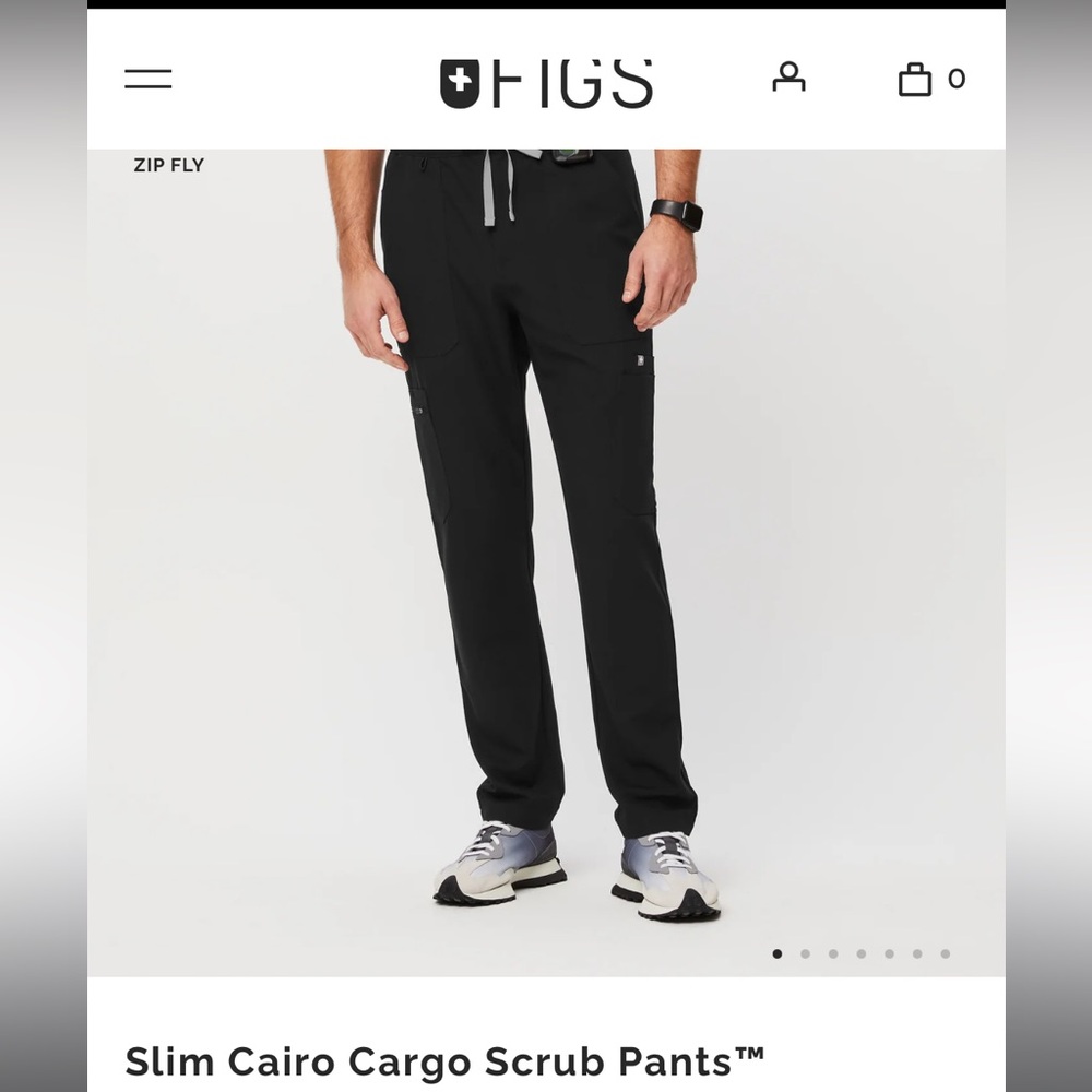 FIGS men’s black slim fit Large Cairo